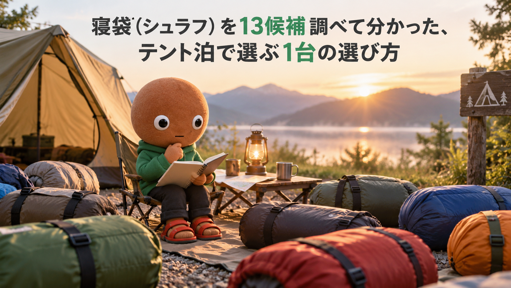 寝袋（シュラフ）を13候補調べて分かった、テント泊で選ぶ1台